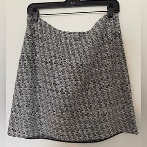St. John Knits Evening silver and black side zip skirt.
